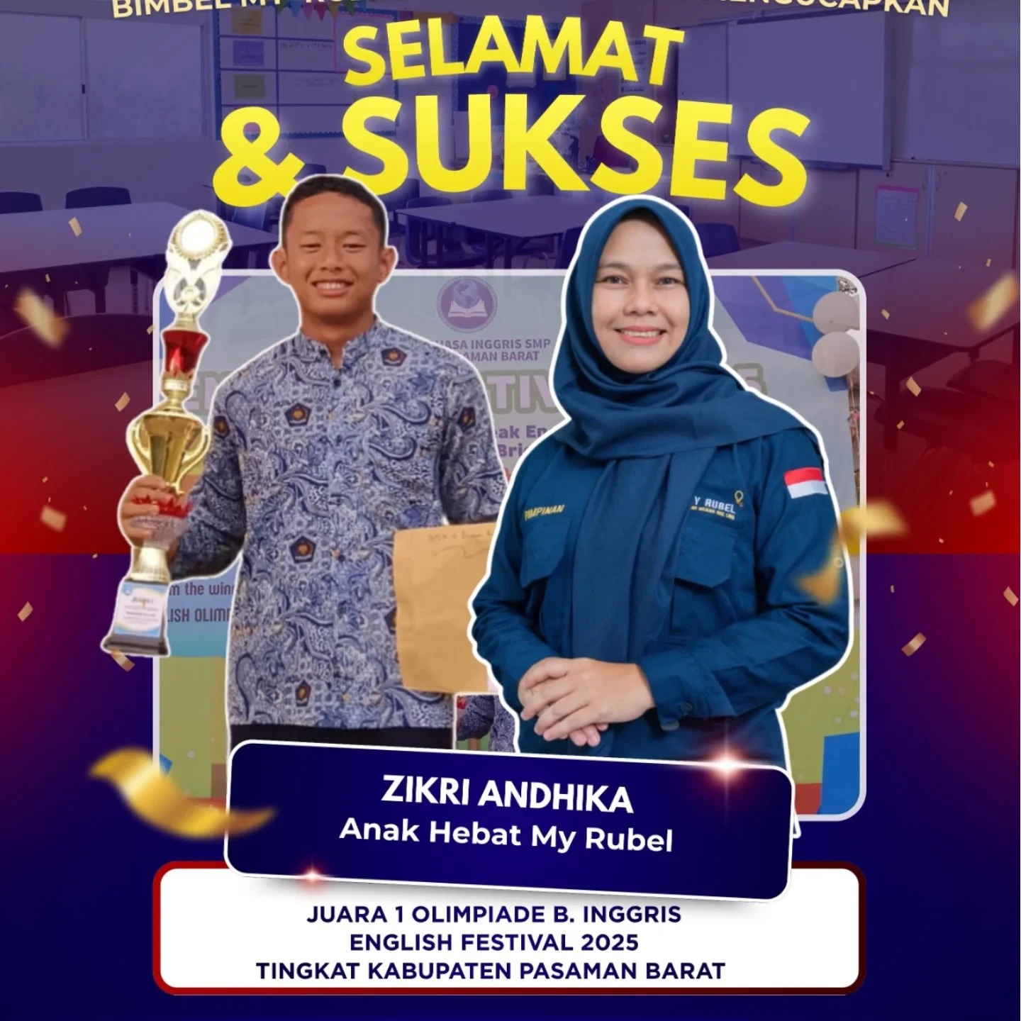 Juara 1 Olimpiade B. Inggris English Festival 2025